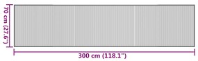 Tapete retangular 70x300 cm bambu castanho