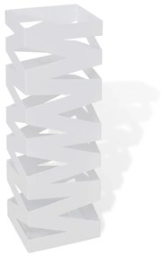 Suporte guarda-chuvas/de armazenamento quadrado branco aço 48,5 cm