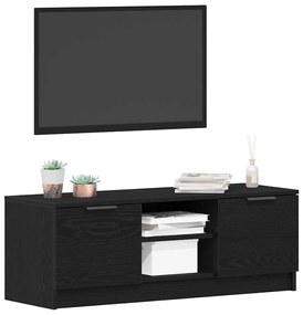 Estante para TV vidaXL Preto Carvalho 102x35x36,5 cm Madeira de engenh