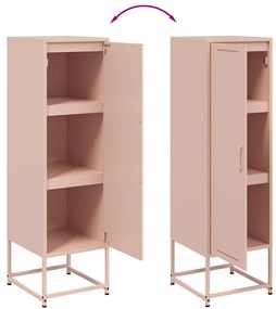 Aparador alto 36x39x123 cm aço rosa