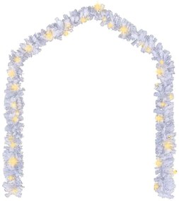 Grinalda de Natal com luzes LED 20 m branco