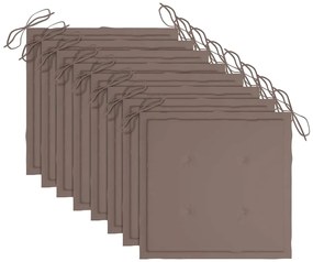 Cadeiras de jantar p/ jardim 8 pcs c/ almofadões acácia maciça