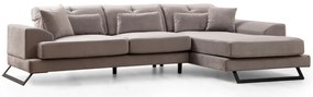 ****  
Sofá de Canto Frido – Cinzento Claro – 190 cm x 304 cm

**