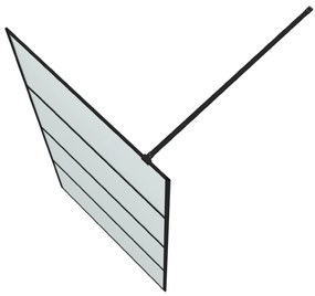 Divisória de chuveiro 100x195 cm vidro opaco ESG preto