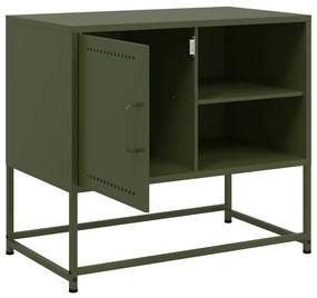 Móvel de TV 68x39x60,5 cm aço verde azeitona