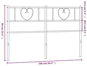 Cabeceira de cama 160 cm metal preto
