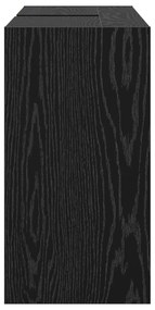 Armário de Pia Carvalho Preto 90x29x55 cm Madeira Engenharia