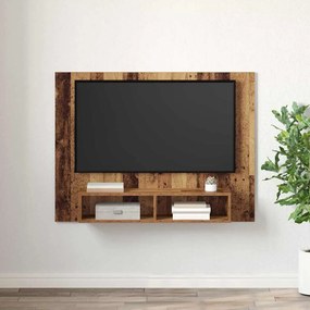 Gabinete de TV de Parede Madeira Antiga 120 x 23.5 x 90 cm