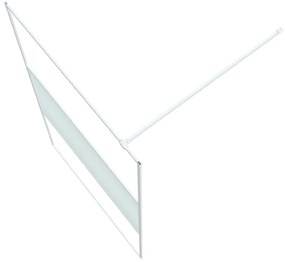 Divisória de chuveiro branco 115x195 cm vidro ESG transparente