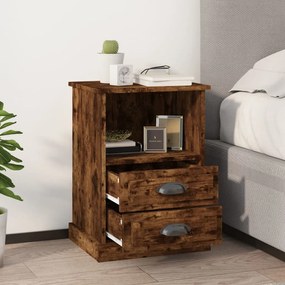 vidaXL Mesas de cabeceira 2 pcs 43x36x60 cm cor carvalho fumado