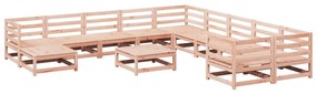 vidaXL 12 pcs conjunto sofás jardim madeira abeto-de-douglas