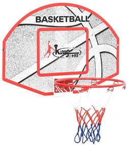 Conjunto tabela basquetebol p/ montar parede 5 pcs 66x44,5 cm