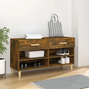 817567 vidaXL Sapateira 102x35x55 cm derivados de madeira carvalho fumado