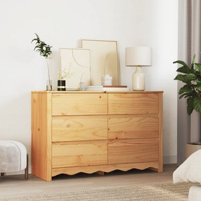 Cômoda vidaXL "DRAMMEN" 111x43x73,5 cm Madeira Sólida Pinheiro