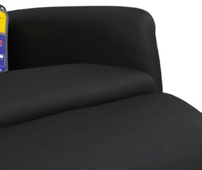 Cadeira massagens reclinável c/apoio pés couro artificial preto