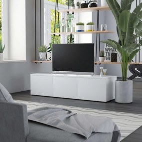 vidaXL Móvel de TV 120x34x30 cm contraplacado branco