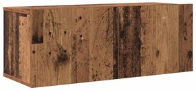 Conjunto com 4 cabides de TV da montado na parede em madeira envelheci
