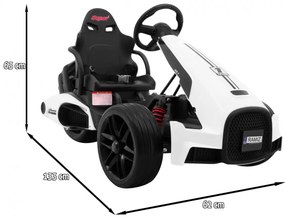 Kart elétrico para Crianças 3 Rodas 12V XR-1 Rodas Espuma EVA Branco