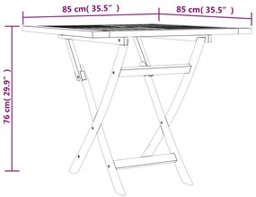 5 pcs conjunto de jantar p/ jardim madeira de teca maciça