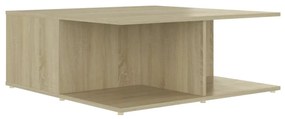 Mesa de centro derivados de madeira branco e carvalho sonoma