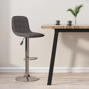vidaXL Banco de bar tecido cinzento-acastanhado