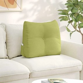 vidaXL Travesseiro para Costas Verde Claro 60 x 24 x 50 cm tecido