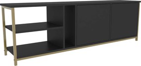 Móvel TV Primrose – Anthracite e Dourado – 160 cm x 35,3 cm x 50,8 cm