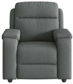 Poltrona de massagens reclinável tecido cinzento-escuro
