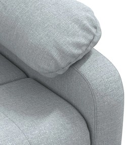 Poltrona de massagens elétrica tecido cinzento-claro