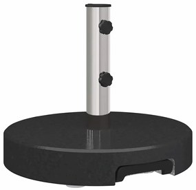 Base de Parasol com Rodas e Alça Granito Preto 29 kg Redonda