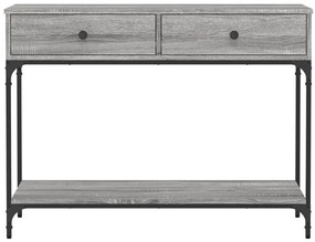 Mesa consola 100x34,5x75cm derivados de madeira cinzento sonoma
