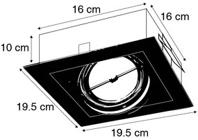 Foco de encastrar preto AR111 ajustável - ONEON Design,Moderno