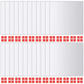 48 pcs ladrilhos espelhados quadrados em vidro