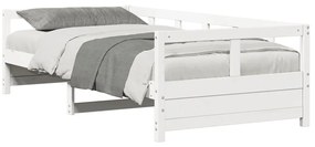 Sofá-cama sem colchão 80x200 cm madeira de pinho maciça branco