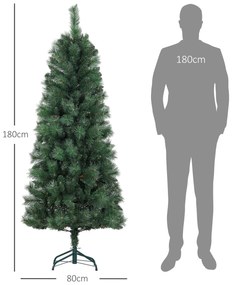 HOMCOM Árvore de Natal 180 cm Árvore de Natal Artificial com 528 Ramos