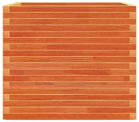 Vaso/floreira de jardim 80x80x72 cm pinho maciço castanho mel