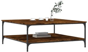 Mesa de centro 100x100x40 cm derivados madeira carvalho fumado