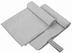 vidaXL Toalhas Esportivas 2 pcs Cinzeto 50 x 30 cm