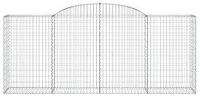 Cestos gabião arqueados 3pcs 300x50x120/140cm ferro galvanizado
