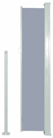 Toldo lateral retrátil para pátio 160x300 cm cinzento