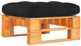 vidaXL Otomana de paletes para jardim pinho impregnado a castanho-mel