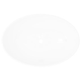 Lavatório de luxo em cerâmica oval 40 x 33 cm branco