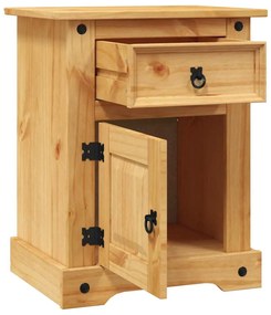 Mesa de cabeceira Corona Range em pinho mexicano 53x39x66 cm