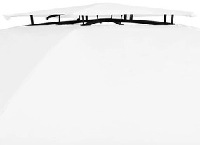 Tenda de jardim com cortinas 360x312x265 cm 180 g/m² branco