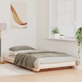 Estrutura de cama de chão Castanho 100 x 200 cm