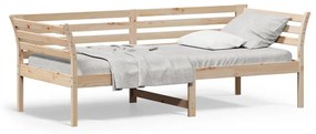 vidaXL Sofá-cama sem colchão 80x200 cm madeira de pinho maciça