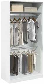Roupeiro 100x50x200 cm contraplacado branco