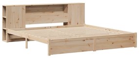 Cama com estante sem colchão 180x200 cm pinho maciço