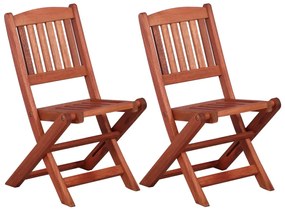 vidaXL Cadeiras de jantar de criança 2 pcs madeira de eucalipto maciça