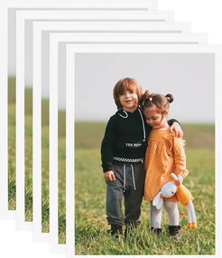 vidaXL Molduras para parede ou mesa 5 pcs 42x59,4 cm MDF branco